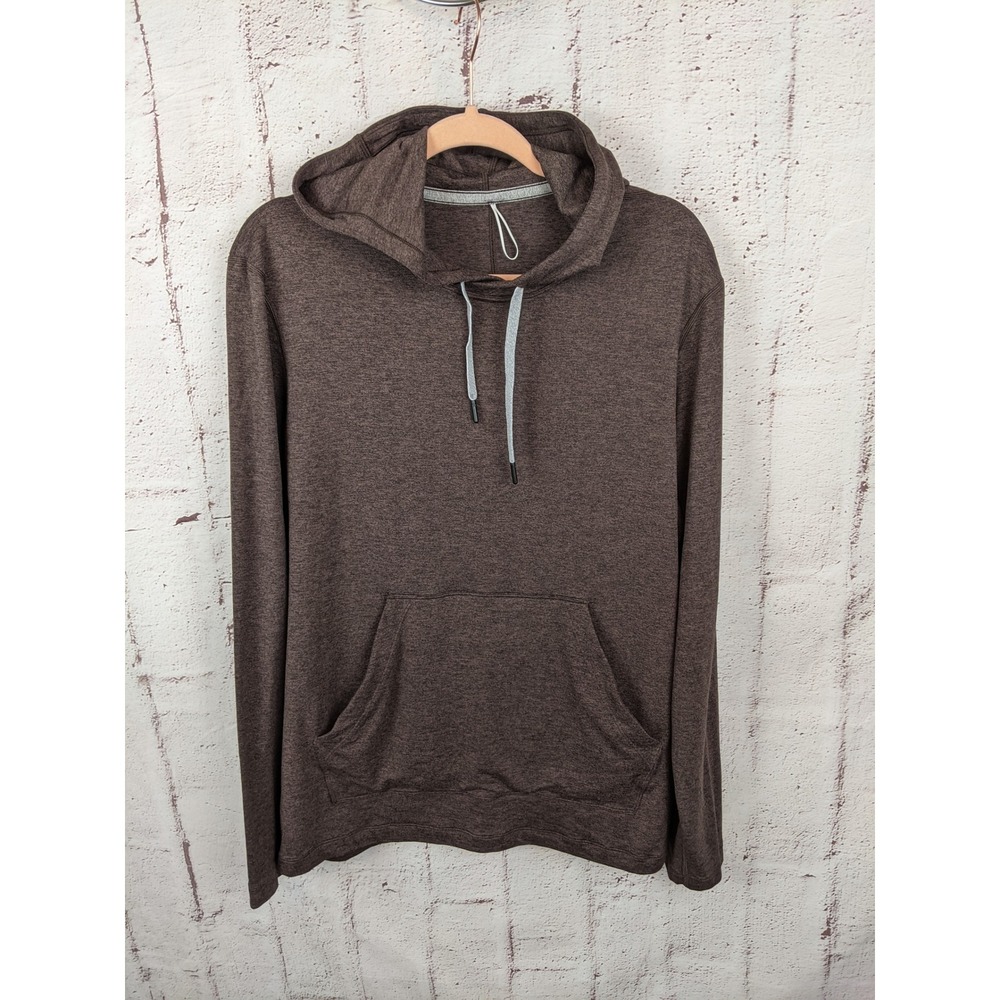 Lululemon Soft Jersey Pullover Hoodie Mens Large Brown LM3EXOS Sweatshirt